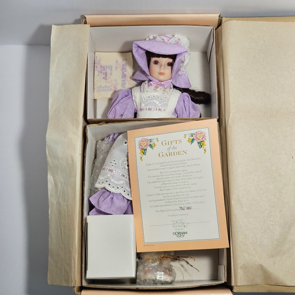 Gorham Valerie Gifts of the Garden Musical Porcelain Doll Limited Edition GG4